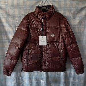 Moncler Black Stand Collar Reversible Down Jacket